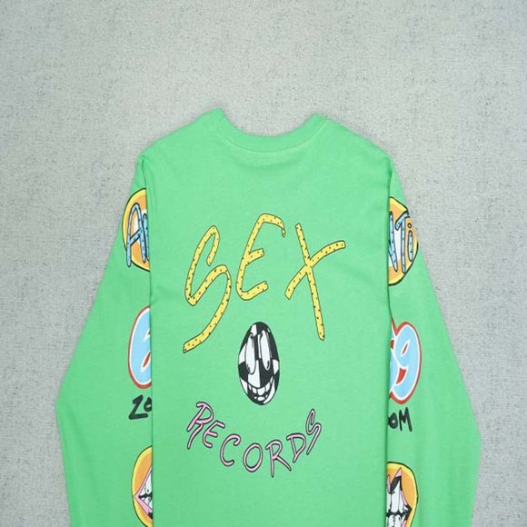 Chrome Hearts Yellow Letter Print Logo T-Shirt - Green Long Sleeve - Picture 3 of 13